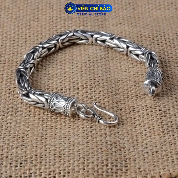 Lắc tay bạc nam Văn tự cổ chất liệu bạc Thái 925 nam tính mạnh mẽ thương hiệu Viễn Chí Bảo L100147