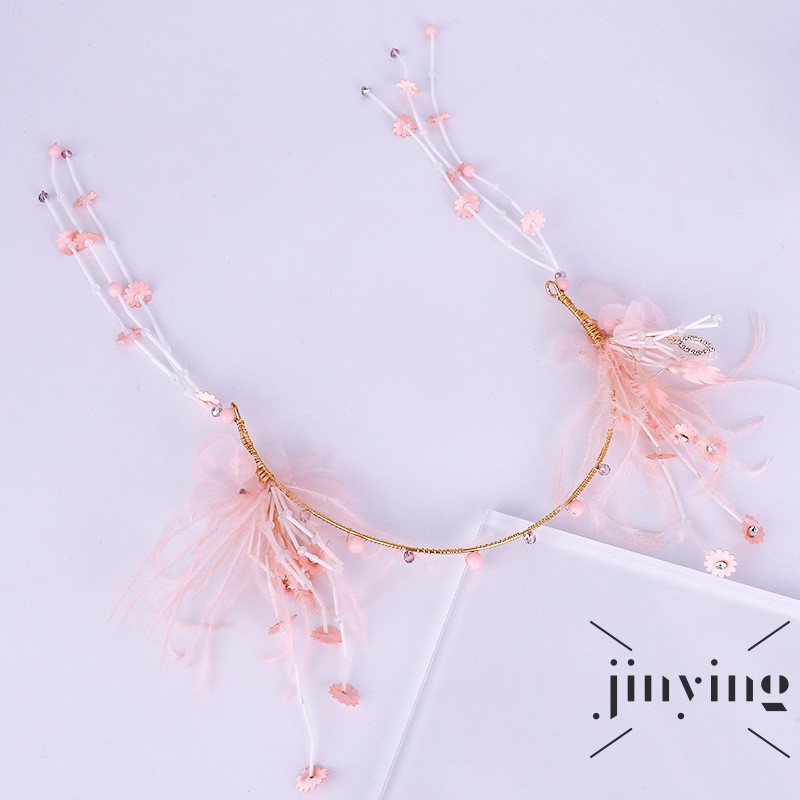 GETNOIVAS Băng đô cài tóc phối hoa phong cách Giáng sinh tinh tế điệu đà cho nữ