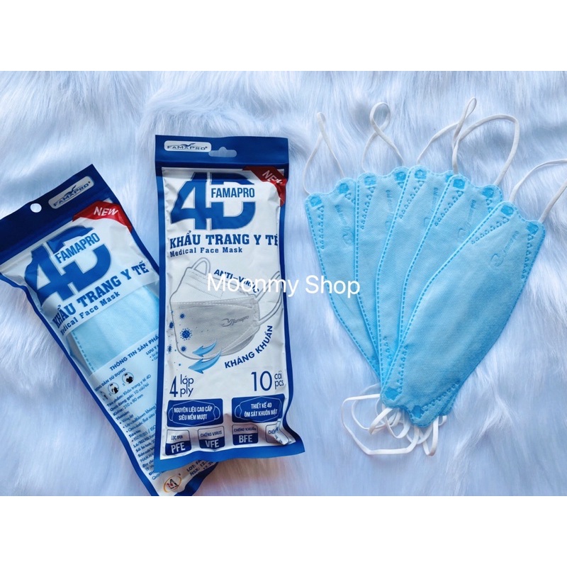 Túi 10 cái khẩu trang KF94 Famapro 4d/khẩu trang KF94 túi 10 cái