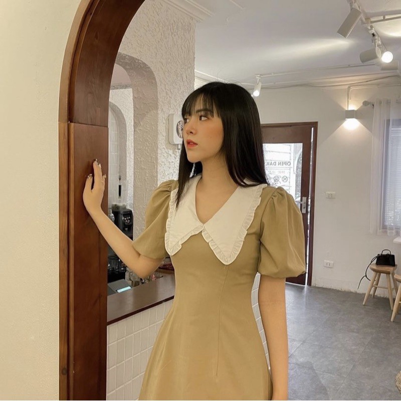 VÁY CỔ BÈO KIỂU DÁNG THANH LỊCH