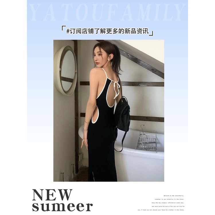 Đầm Hai Dây Hở Lưng Màu Sắc Quyến Rũ Thời Trang Mùa Hè Dành Cho Nữ