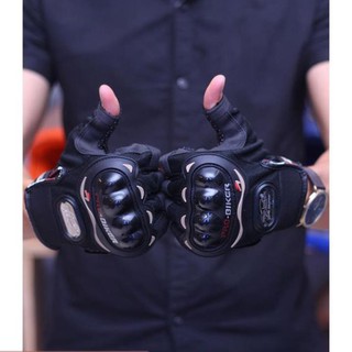 Găng Tay Xe Máy Cụt Ngón Có Probike Gù Bảo Vệ ❤️ Freeship ❤️
