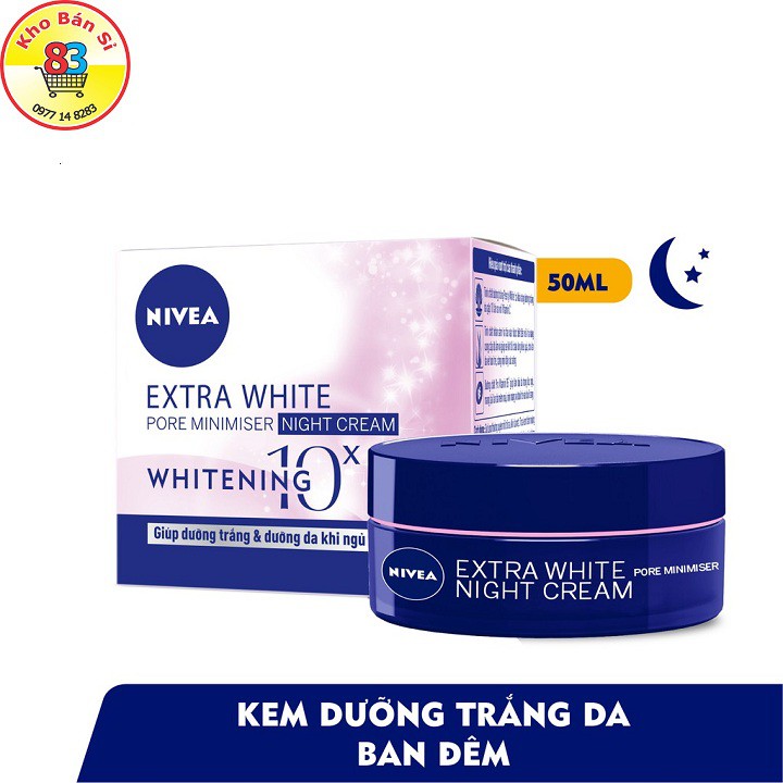 86740-Kem dưỡng trắng da NIVEA Extra White se khít lỗ chân lông ban đêm (50ml)