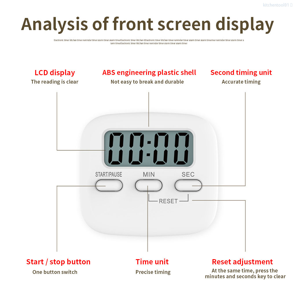 Đồng Hồ Đếm Ngược Thời Gian Nấu Ăn Tiện Dụng Cho Nhà Bếp / Phòng Thí Nghiệm / Học Sinh / Nhà Bếp....