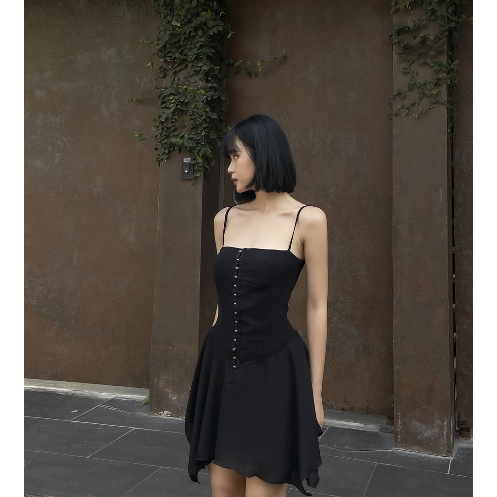 Motel9 - Đầm 2 dây corset TINKERBELL DRESS - Black