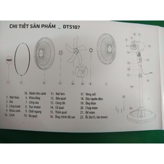 Quạt Đứng Thân Sắt  Senko DTS107