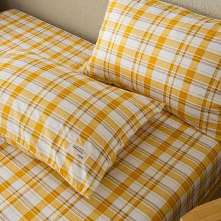 Chất liệu cao cấp - Bộ Cotton cotton đũi   kẻ vàng sang trọng