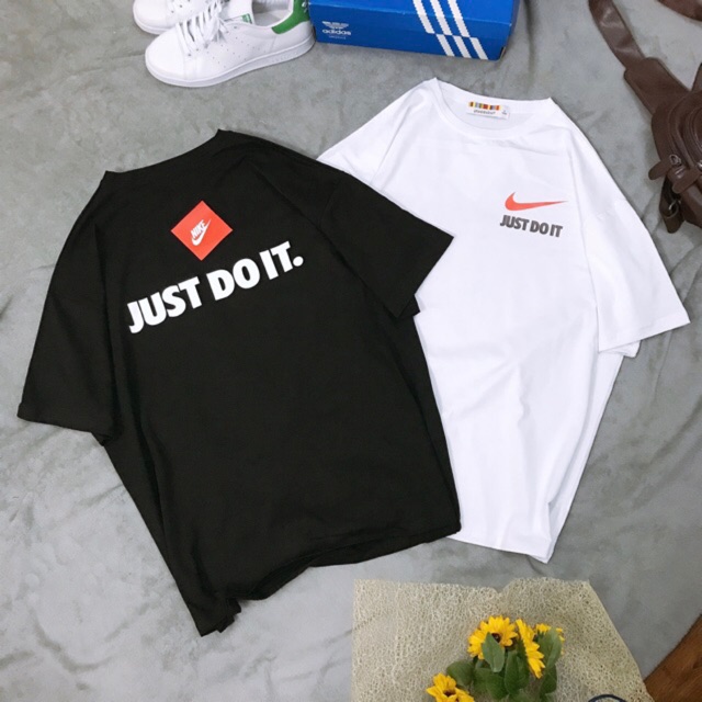 [ẢNH &amp; VIDEO THẬT] Áo thun tay lỡ unisex fom rộng freesize nam nữ, bộ sưu tập Just do it 3 mẫu.    .