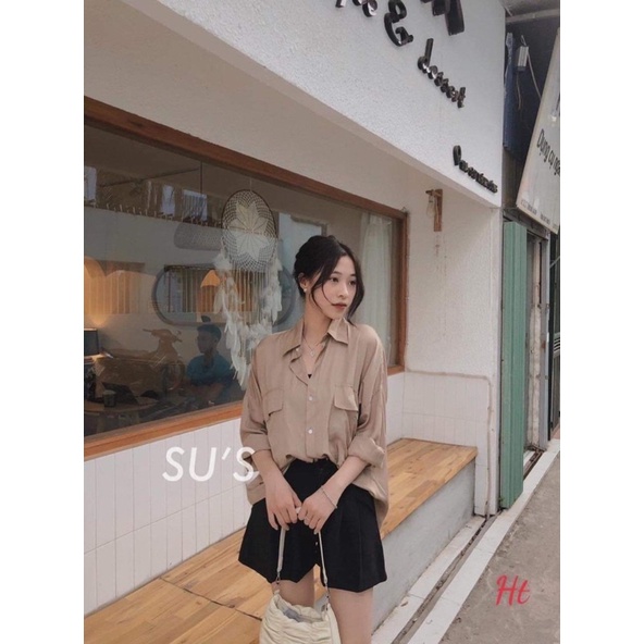 Áo sơ mi hai nắp túi tay dài HT12