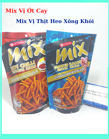Combo 2 gói Bánh que MIX Biscuits Sticks Thái Lan gói 60g