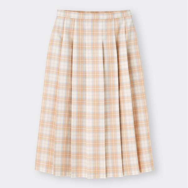 Chân váy caro xếp ly to bản - Chân váy nữ GU Nhật - Mã 340285