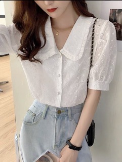 ÁO SƠ MI THÊU HOA CỔ SEN
