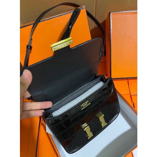 Túi da rắn Hơ Mét size 19cm (FULL HỘP)