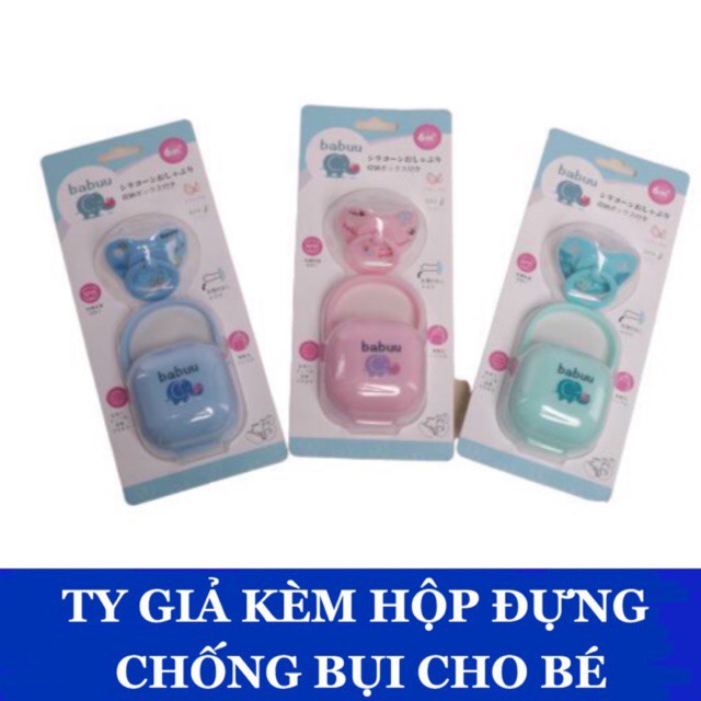 TI GIẢ/TI NGẬM CHỐNG VẨU BABUU BABY NHẬT BẢN 0-6 THÁNG