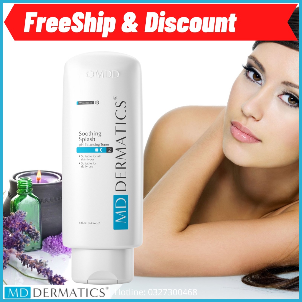Soothing Splash Toner Nước Hoa Hồng Cân Bằng Độ pH (chai số 2). Chính Hãng MD Dermatics