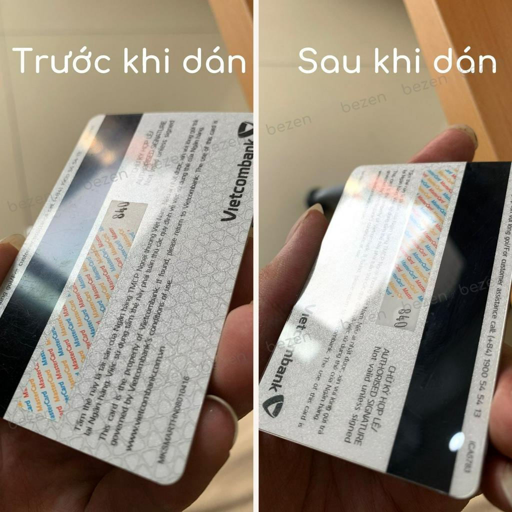 Miếng dán căn cước công dân CCCD, bằng lái xe BLX, thẻ ATM Bezen