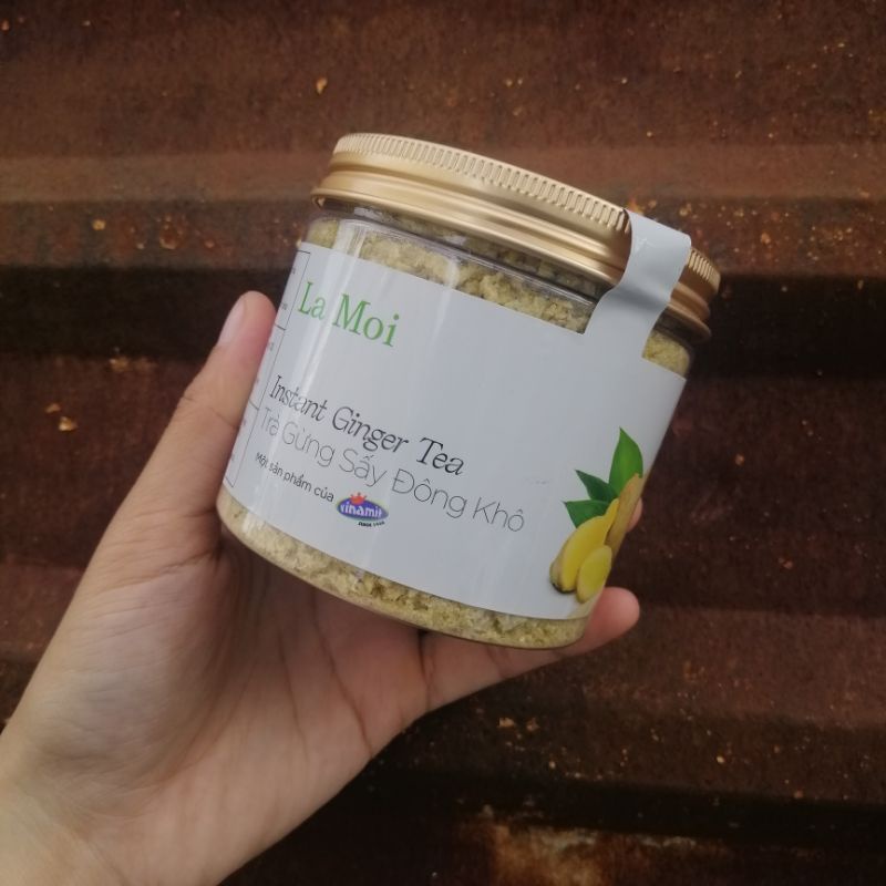 Trà gừng mía mật ong sấy đông khô 200g La Moi Vinamit Trà gừng thơm ngon ngọt thanh tốt cho hệ tiêu hóa