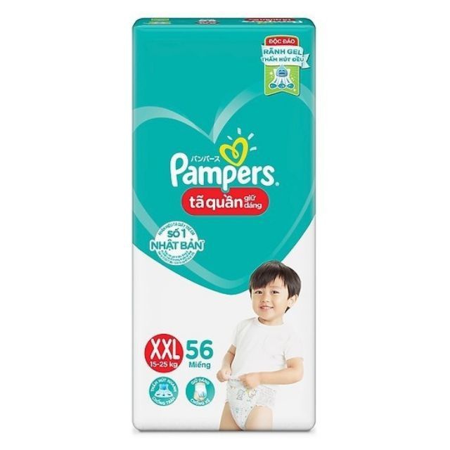 { Mẫu mới} Bỉm Pamper tã quần M60 miếng ,L54 miếng XL48 miếng.