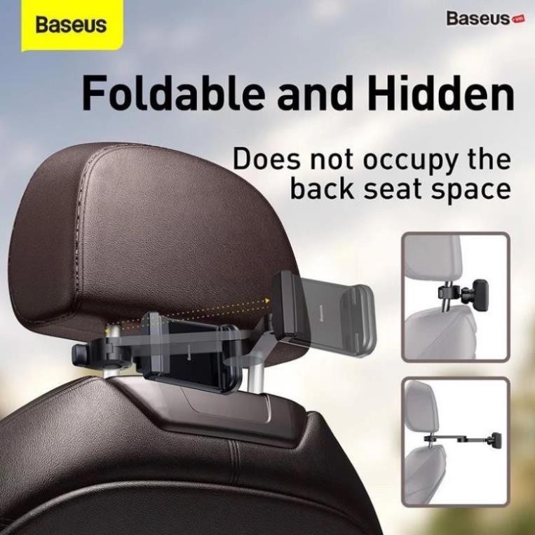 Bộ đế giữ điện thoại gắn lưng ghế trên xe hơi tích hợp sạc không dây Baseus Energy Storage Backseat Holder Wireless