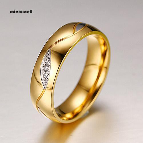 Nhẫn cưới mạ vàng 18K dành cho nam và nữ thanh lịch UnisexMetal Coating