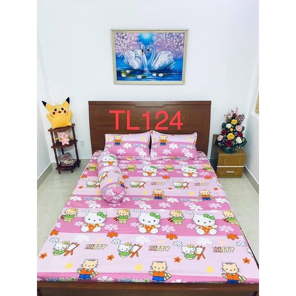Drap cotton 100% Thắng Lợi, ga giường chính hãng thấm hút mồ hôi, thoáng mát chuẩn logo