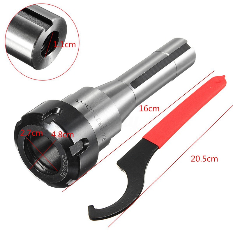 1 Đầu kẹp R8-ER32 6.3 inch 7/16 cho máy tiện CNC R8