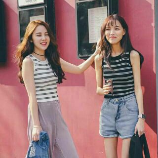 Áo Croptop Ba Lỗ Ngược ( Sọc Kẻ Mùa Hè