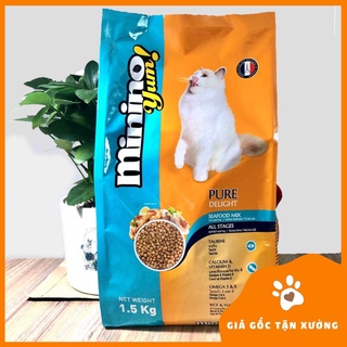 [1,5KG] Hạt mèo MININO YUM vị hải sản - PET&JOI