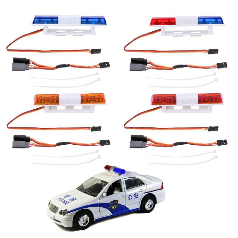 Đèn LED Chữ Nhật Cho Xe Cảnh Sát Điều Khiển Từ Xa 1 / 10 1 / 8 4WD Axial SCX10