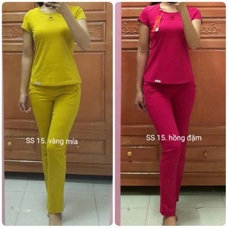 Thanh lý bộ San San 15 cộc tay, dài chân , chất cotton đanh đẹp - hàng công ty