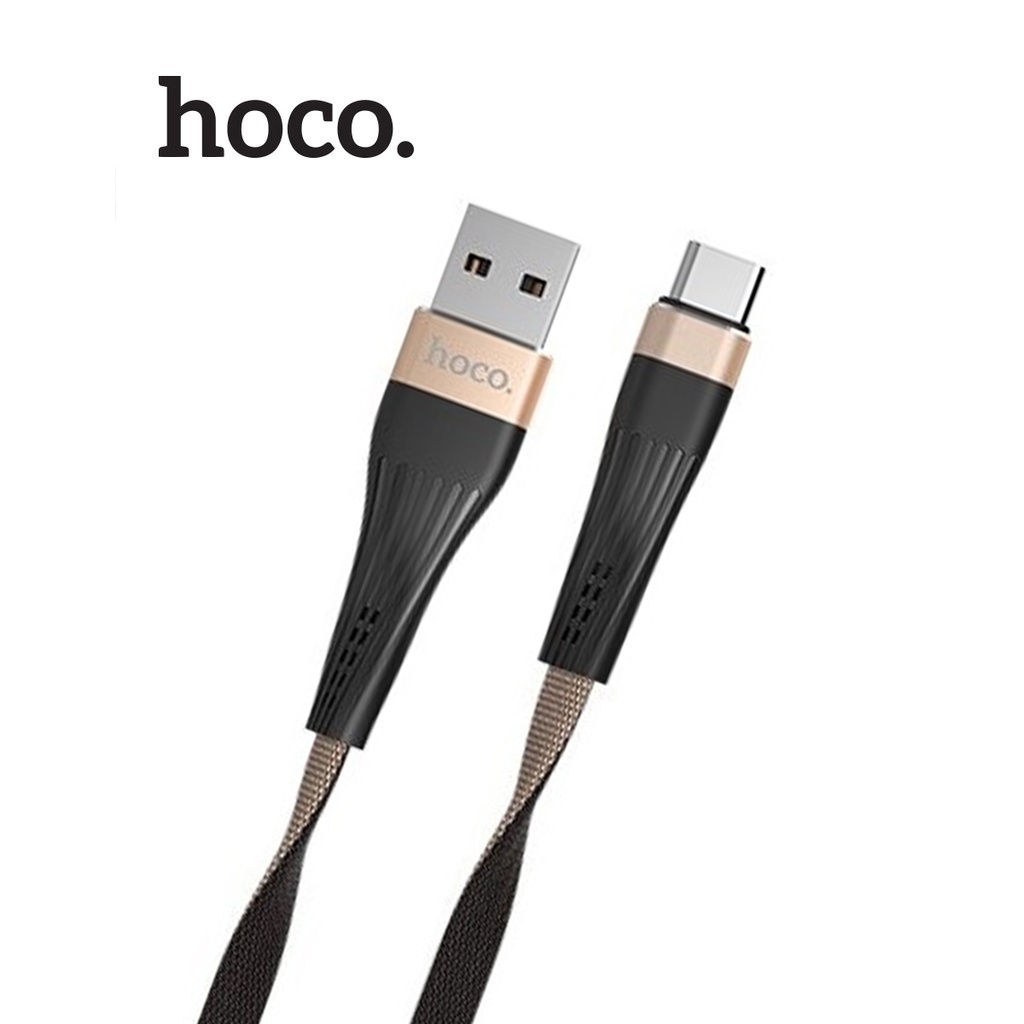 Cáp sạc Hoco U39 Type-C sạc nhanh 2.4A dây dẹt chống rối dài 1.2M