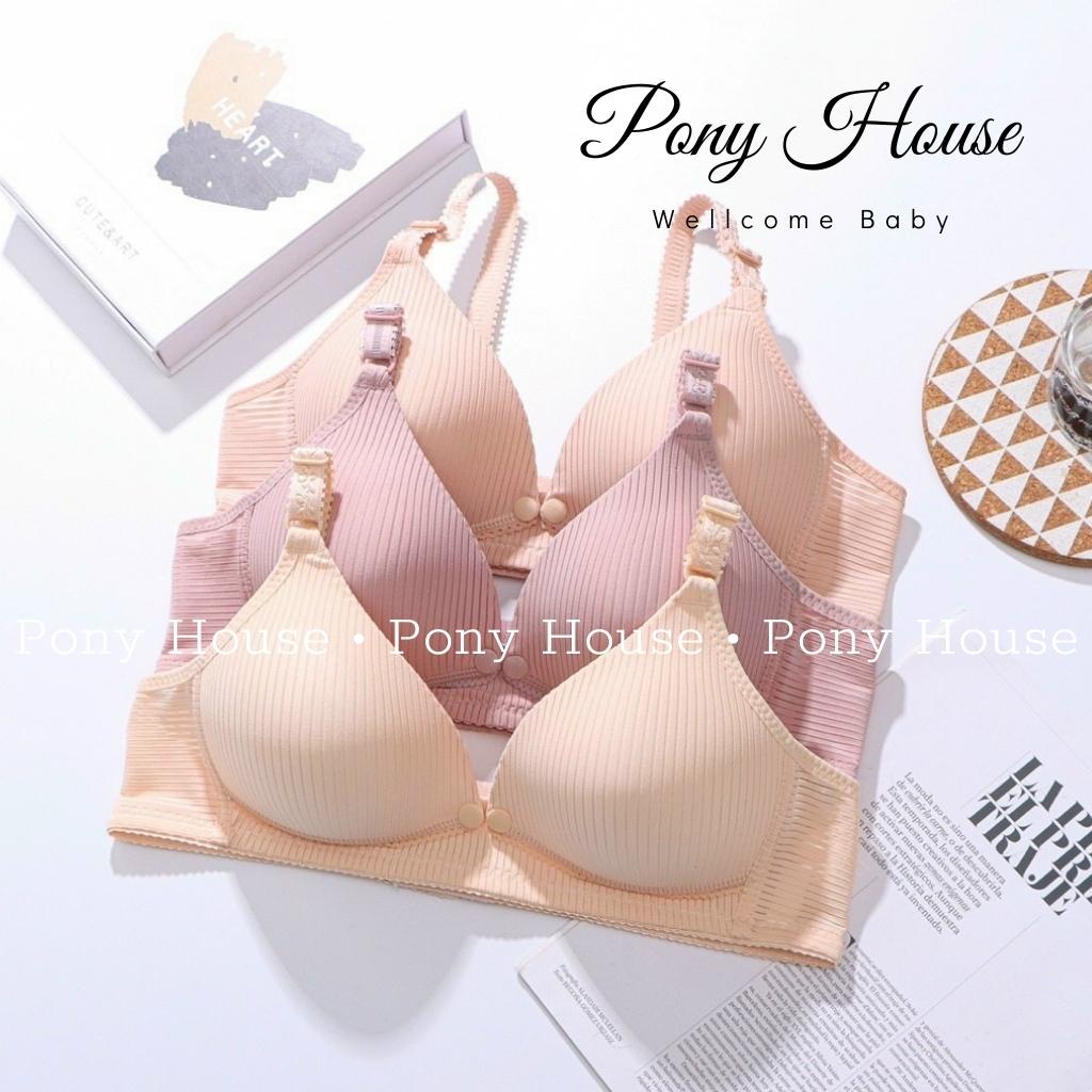 Áo Lót Bầu Và Cho Con Bú Lụa Tăm Không Gọng Có Mở Cho Bé Bú Size 38 - 40 - 42