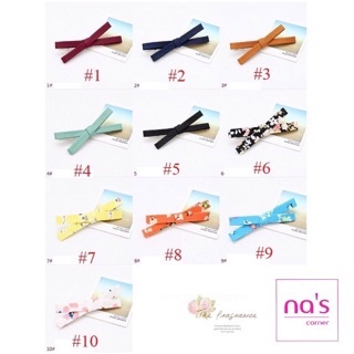 Kẹp tóc mái nơ vải chất dày đẹp dài 8cm