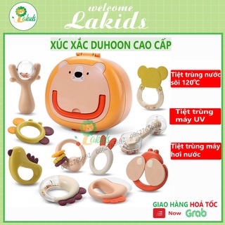 Bộ đồ chơi xúc xắc cho bé gặm nướu cho bé sơ sinh chính hãng duhoon gồm 10