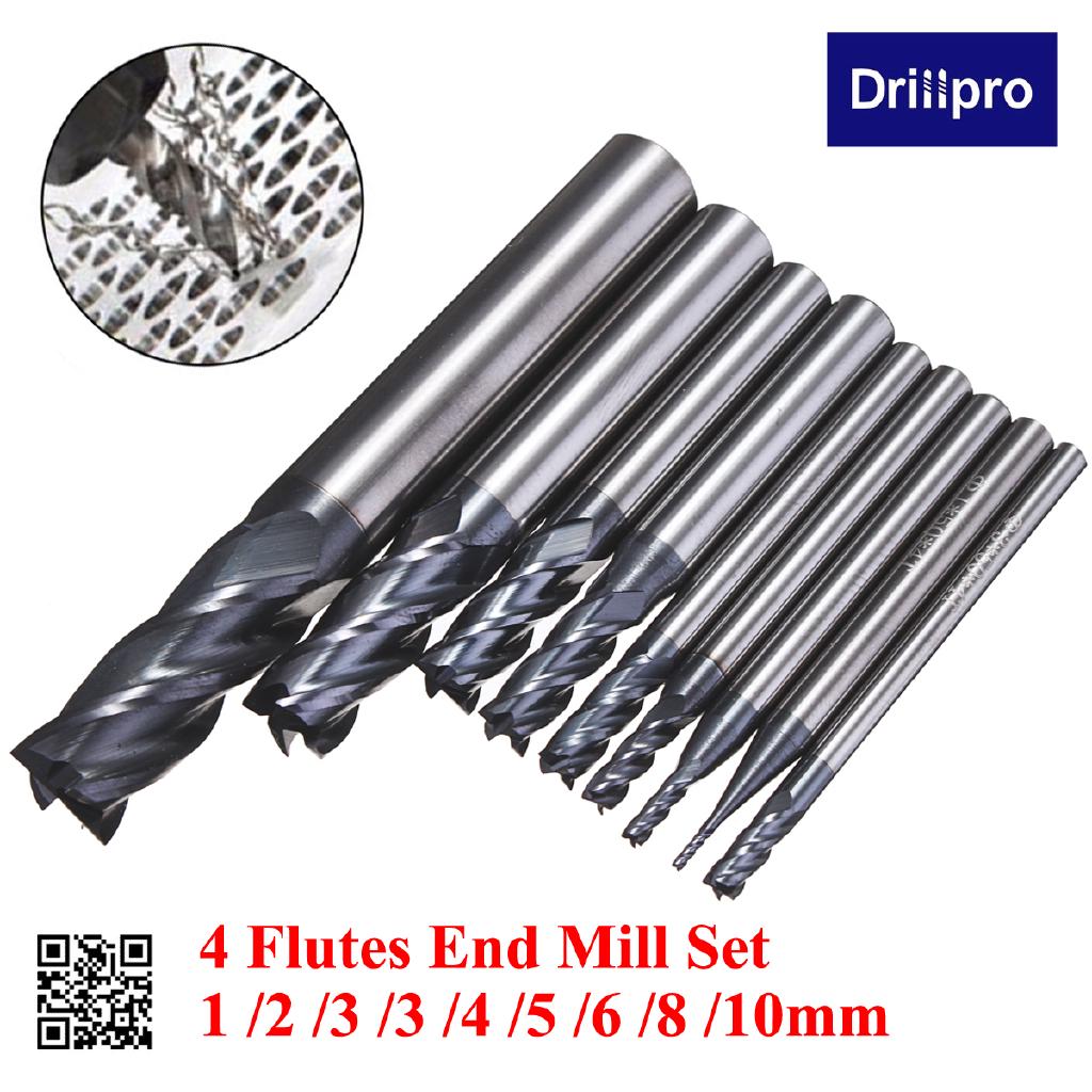 4 Flute Tungsten Steel CNC End Milling Cutter Drill Bit Engraving Tool