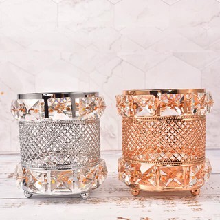 Cốc pha lê đựng dụng cụ nail, make up