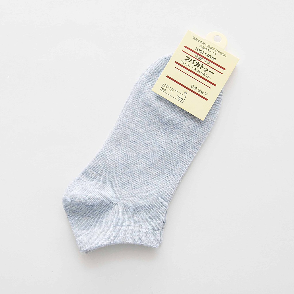 Tất vớ nữ cổ ngắn chất cotton trơn nhiều màu