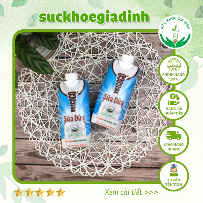 Sữa Dừa Organic Vietcoco 500ml