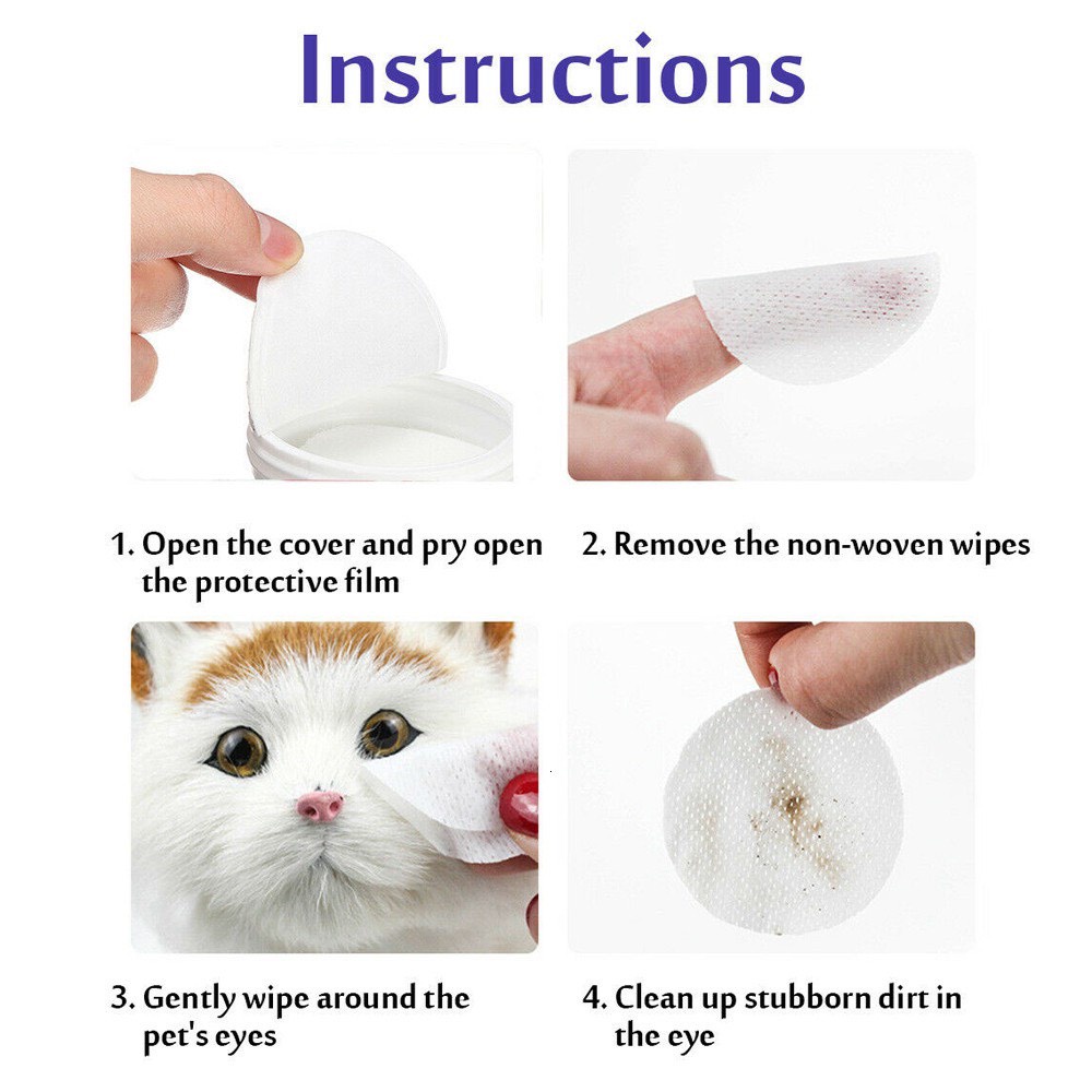 Khăn Ướt Lau Mắt Ố Bẩn cho Chó Mèo Dorrikey hộp 130 miếng | Vie PETSHOP