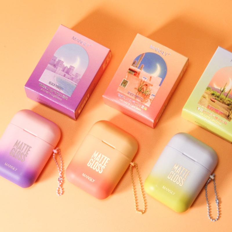 [Hàng mới về] Set 2 son kem trang điểm kết hợp màu lì lâu trôi chống thấm nước dễ lên màu không dính ly