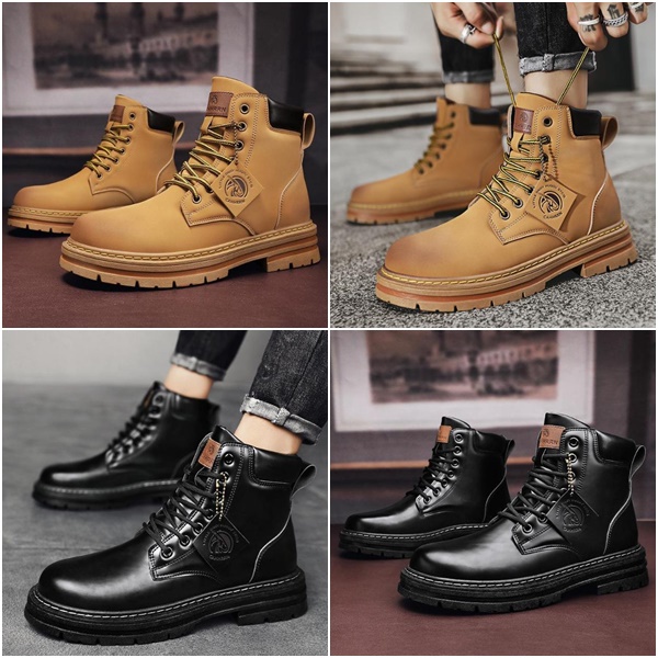 Giày Boot Nam Đế Khâu Màu Vàng và Màu Đen EST GN391 - GN392