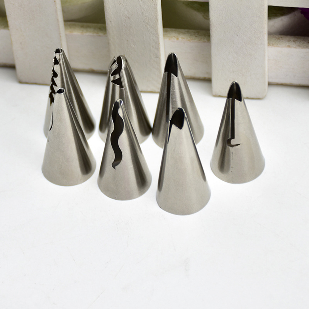 Bộ 7 Đuôi Bắt Bông Kem Trang Trí Bánh Bằng Thép Không Gỉ