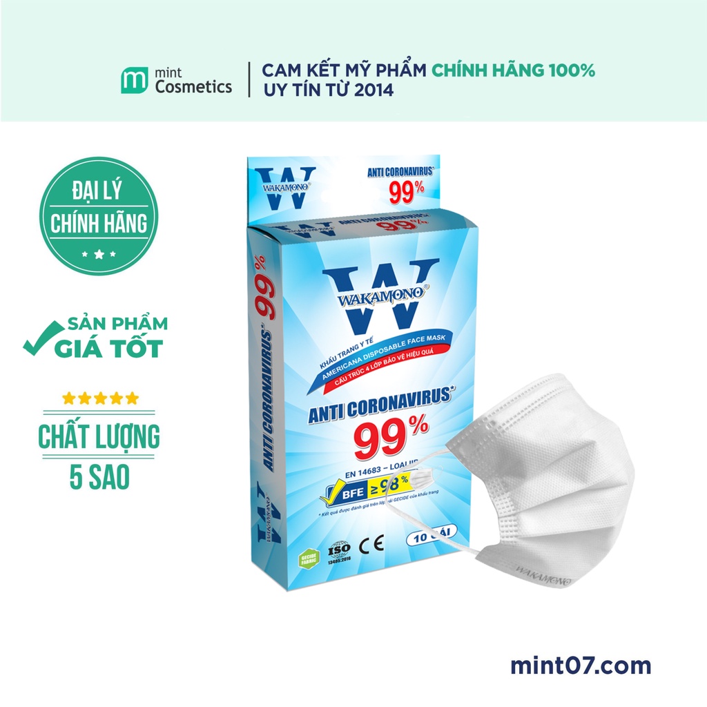Khẩu Trang Wakamono Anti Coronavirus 10 Cái