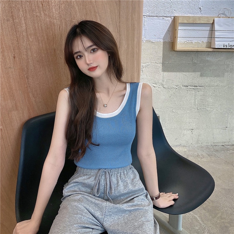 Áo Hai Dây Dáng Ngắn Thời Trang Mùa Hè Cho Nữ