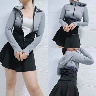 Áo khoác thể thao nữ loang màu cao cấp có túi