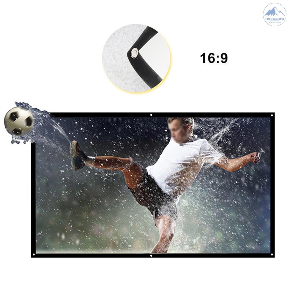 Màn hình máy chiếu di động H100 100 '' HD 16: 9 100 inch màu trắng có thể gập lại