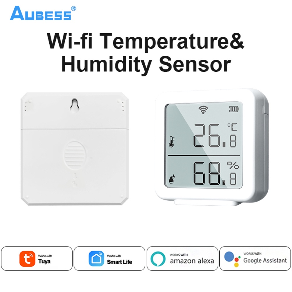 TUYA Wifi Cảm biến nhiệt độ và độ ẩm Biến Kỹ Thuật Số Nhiệt Kế Đo Độ Ẩm Trong Nhà Siêu-Tiêu thụ điện năng thấp Làm Việc Với có màn hình hiện thị  susie