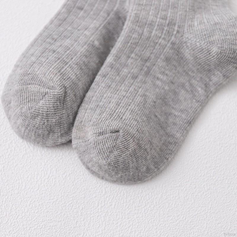 Vớ dài phối ren màu trơn thoáng khí dễ thương dành cho bé gái 0-6 tuổi