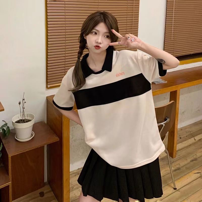 Áo polo Ngắn Tay Form Rộng Thời Trang Mùa Hè Dành Cho Nữ