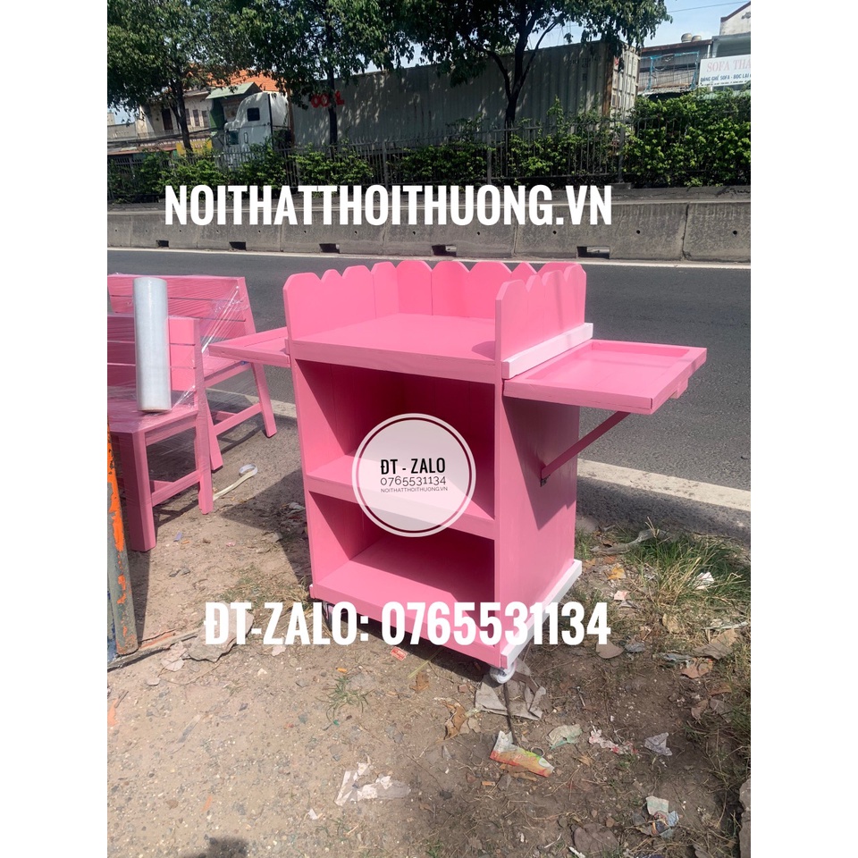 Xe trà sữa nhỏ gọn dễ thương giá rẻ, tủ nước ép sinh tố mang đi